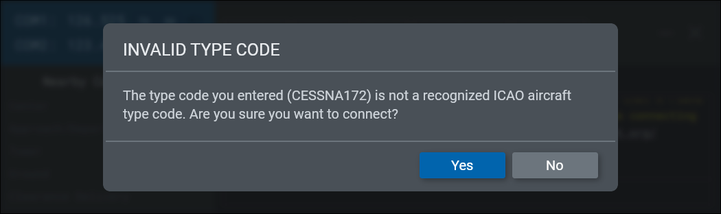 Invalid Type Code