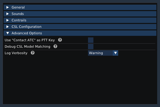 Advanced Options