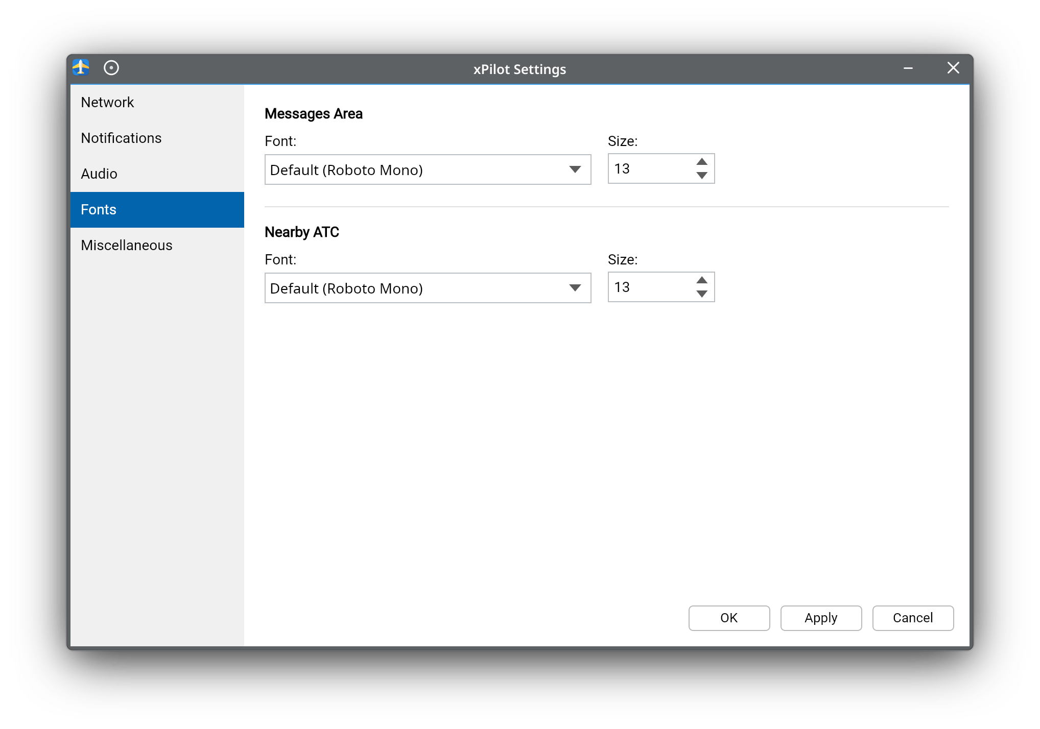 Font Settings