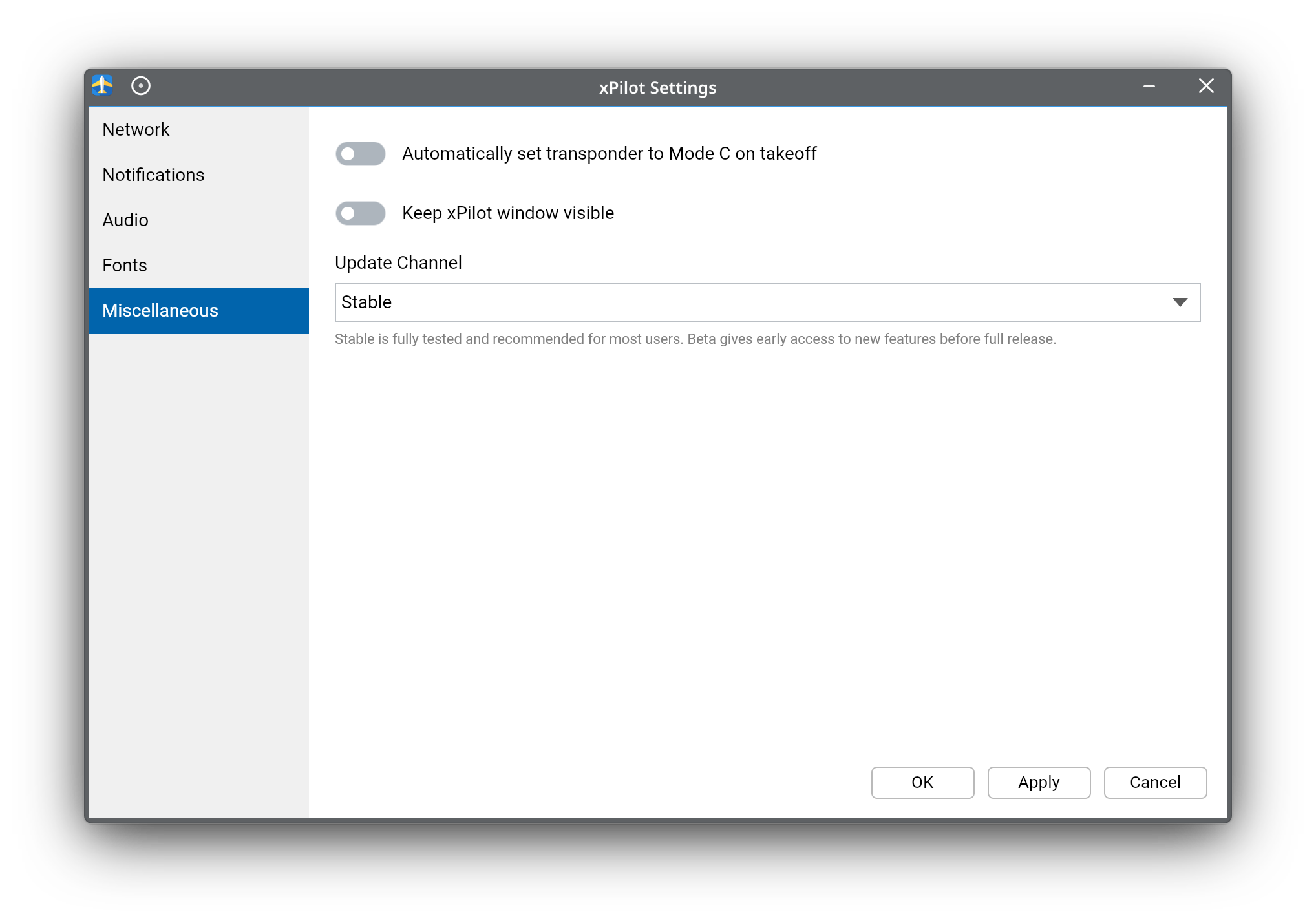 Miscellaneous Settings